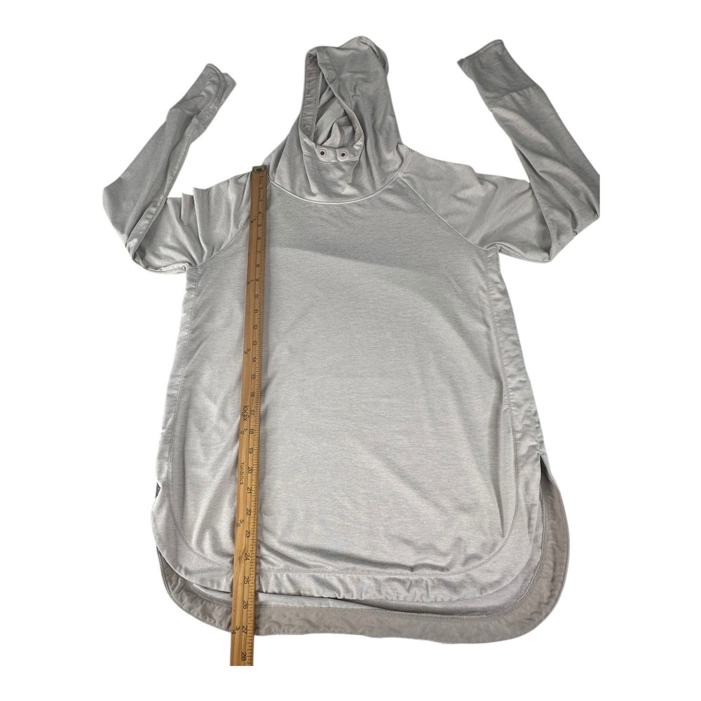 Athleta Uptempo Hoodie Soft ‎ Sweatshirt Thumb Holes Size Medium Gray - Picture 4 of 13
